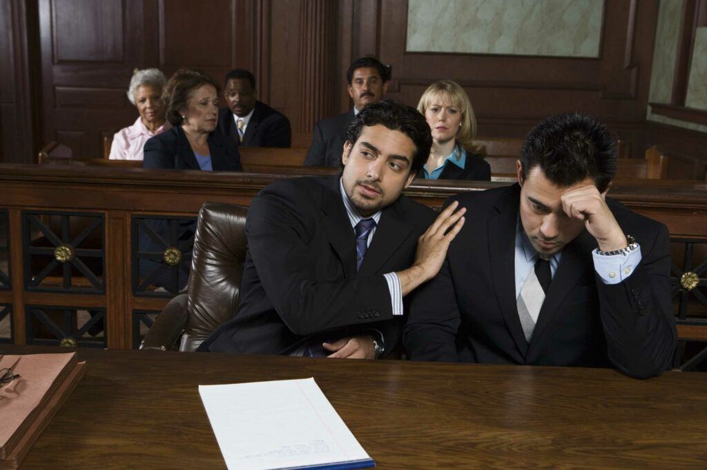 pic of frustrated man in family court